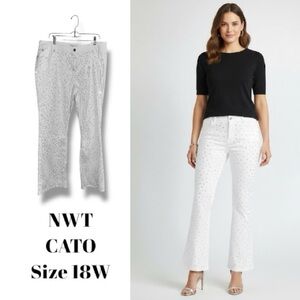 Cato NWT LIMITED EDITION Jeans White Embellished Sparklecore Western Glam 18W